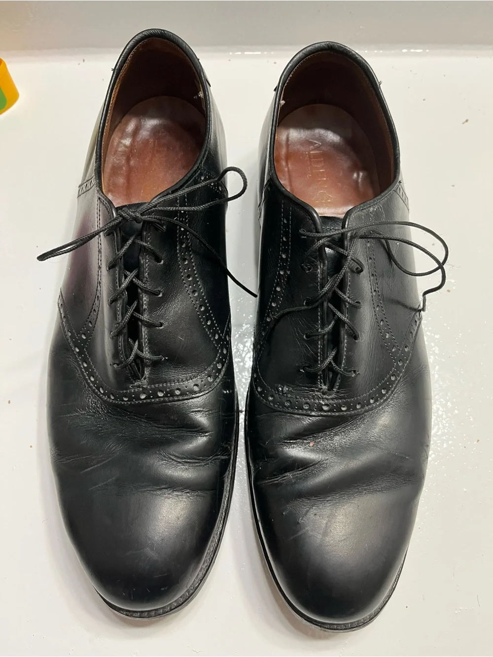 Alden Black Leather Wingtip Oxfords